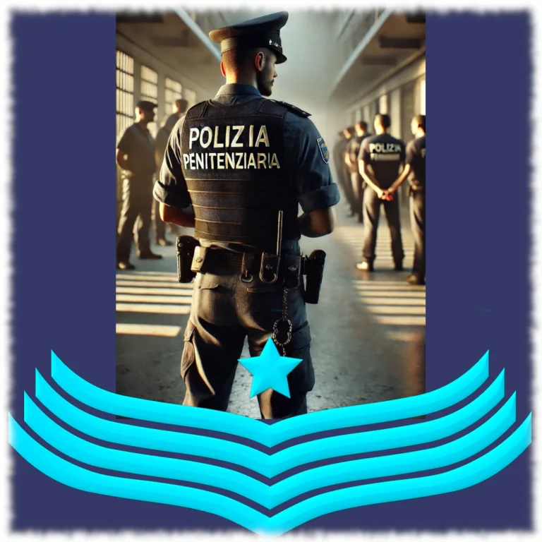 immagine di un agente della polizia penitenziaria intento a controllare i detenuti in detenzione