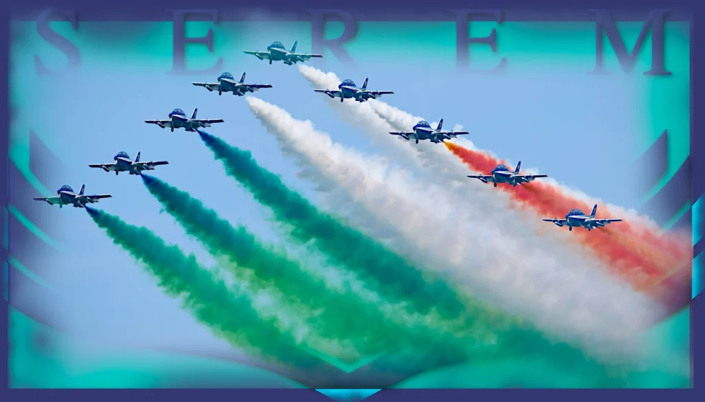 foto frecce tricolori con logo serem- delle convocazioni concorso accademia aeronautica 2025