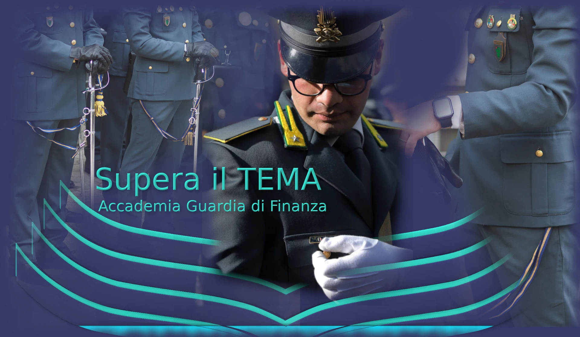 collage divise angenti guardia di finanza e finanziere al giuramento, per il Tema Accademia Finanza 2025